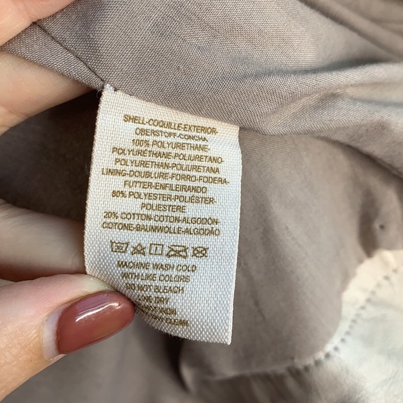 Free People Leather Vegan Pink Taupe Zip Up Moto Jacket sz 2 - Picture 7 of 7